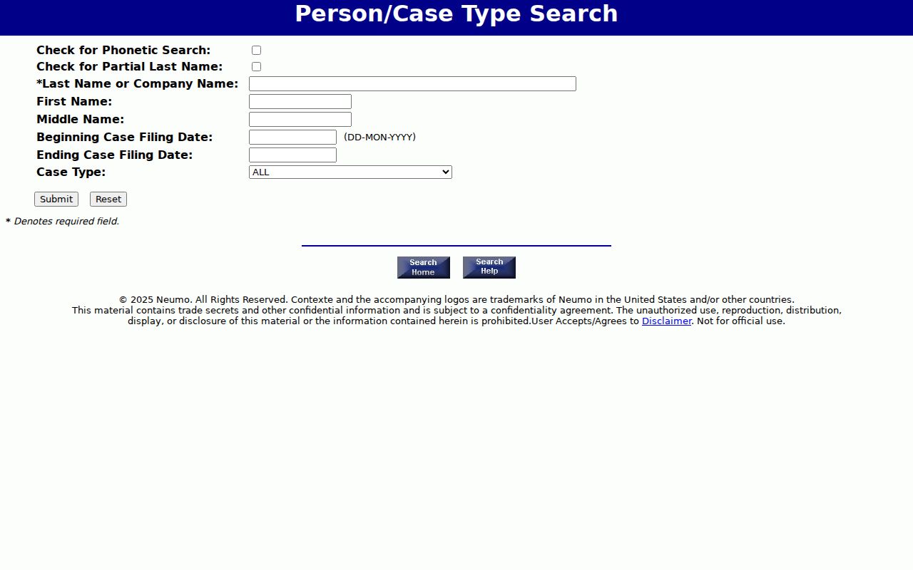 Shelby County civil docket person and case search